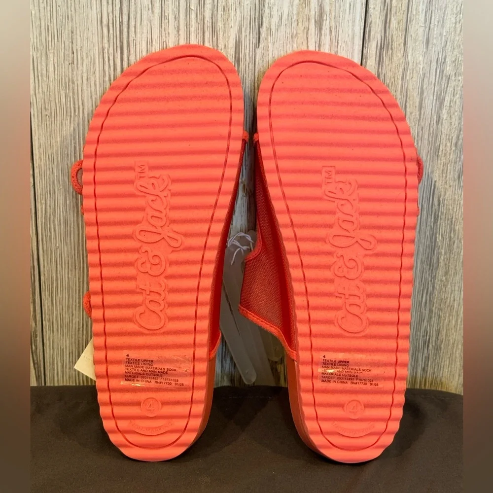 Cat & Jack Coral Slide Sandals NWT Sz 1 and Sz 4